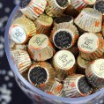 Personalized Black and Gold Happy Birthday Party Favors 180 Labels