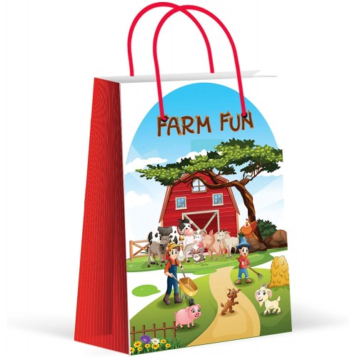 Premium Farm Party Bags Animal Party Favor Bags New Treat Bags Gift Bags Goody Bags Party Favors Party Supplies Decorations 12 Pack