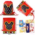 Rekcopu Mickye Mouse Favor Bags Treat Candy Goodie Gift Non-woven Bags Reusable for Baby Birthday Party Supplies Baby Shower Mouse Theme Party Decorations-24 Pack