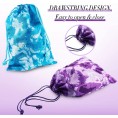 Small Tie Dye Drawstring Party Favor Bags Tie-Dyed Camouflage Drawstring Toys Bag First Day of School Favors Bags for Summer Pool Kids Birthday Party Favors 10 x 7.8 Inch 18 Pieces