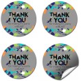 Splatter Paintball Themed Thank You Sticker Labels for Boys 40 2" Party Circle Stickers by AmandaCreation Great for Party Favors Envelope Seals & Goodie Bags