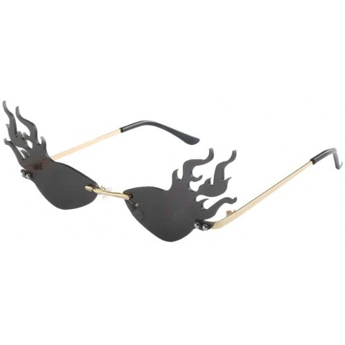 Tomaibaby Unisex-Sonnenbrille Flammenform Foto-Requisite dekorative Partygeschenke Brille grau