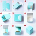Turquoise Small Cube Candy Boxes Bulk Teal Blue Wedding Party Favors Gift Boxes Baby Bridal Shower Thank You Treat Candy Boxes Supplies 2x2x2 inch 50pc