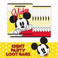 Unique Mickey Mouse Party Favor Bundle 8 Count Hats Blowouts and Loot Bags Minnie Goofy Donald Mouse Ears Birthday Supplies & Decorations Set for Kids