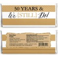 We Still Do 50th Wedding Anniversary Party Candy Bar Wrappers Party Favors Set of 24