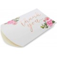 Wedding Pillow Boxes Rose Gold Foil Thank You Party Favors 5.15 x 3.15 In 100 Pack