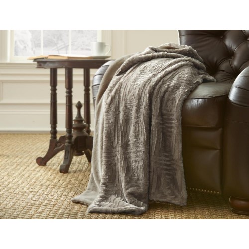 Blankets & Throws| Amrapur Overseas Luxury Faux Fur Pumice Stone 50-in x 60-in 1-lb Throw - TI39810