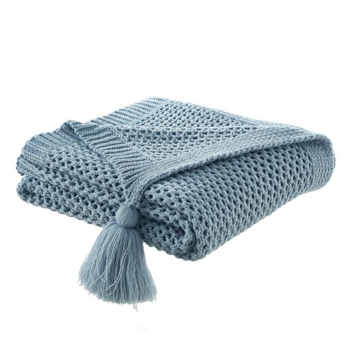 Blankets & Throws| Cozy Tyme Audra Blue 50-in x 60-in 1.8-lb - RW81008