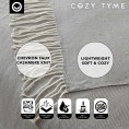 Blankets & Throws| Cozy Tyme Britney Light Grey 50-in x 60-in 0.9-lb - HY93848