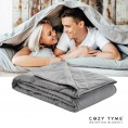 Blankets & Throws| Cozy Tyme Davu Grey 60-in x 80-in 20-lb Weighted Blanket - EE56932