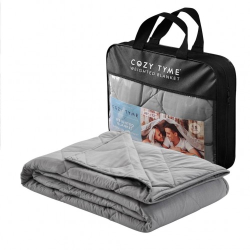 Blankets & Throws| Cozy Tyme Davu Grey 60-in x 80-in 20-lb Weighted Blanket - EE56932