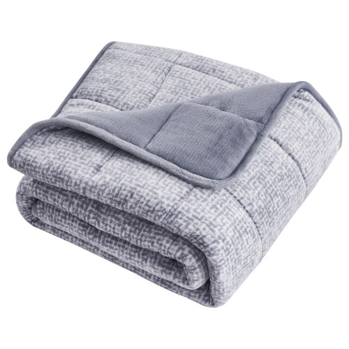Blankets & Throws| Dream Theory Grey 48-in x 72-in 12-lb Weighted Blanket - TF41007