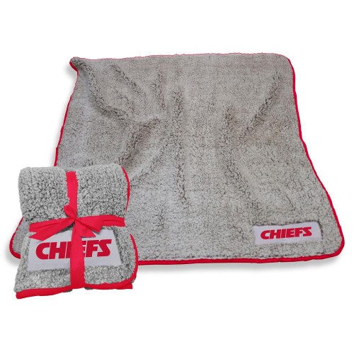 Blankets & Throws| Logo Brands Kansas City Chiefs Oatmeal 50-in x 60-in 1.6-lb - FT81429