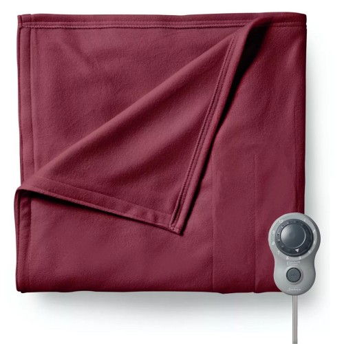 Blankets & Throws| Sunbeam Garnet 72-in x 80-in Fleece 3-lb - KH13577