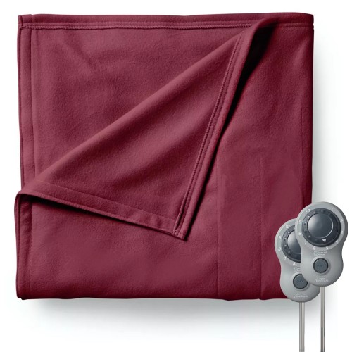 Blankets & Throws| Sunbeam Garnet 82-in x 90-in Fleece 3-lb - WD48357