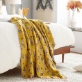 Blankets & Throws| Surya Mustard/Black 50-in x 60-in 1.05-lb - XK04161