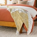 Blankets & Throws| Surya Mustard/White 50-in x 60-in 1.5-lb - XN52521