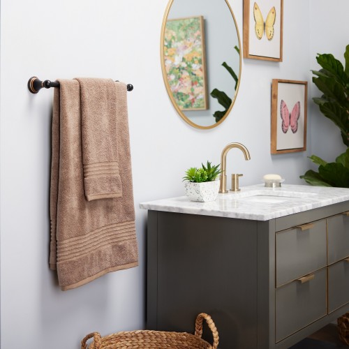 Bathroom Towels| allen + roth Taupe Cotton Hand Towel (allen + roth) - CD67104
