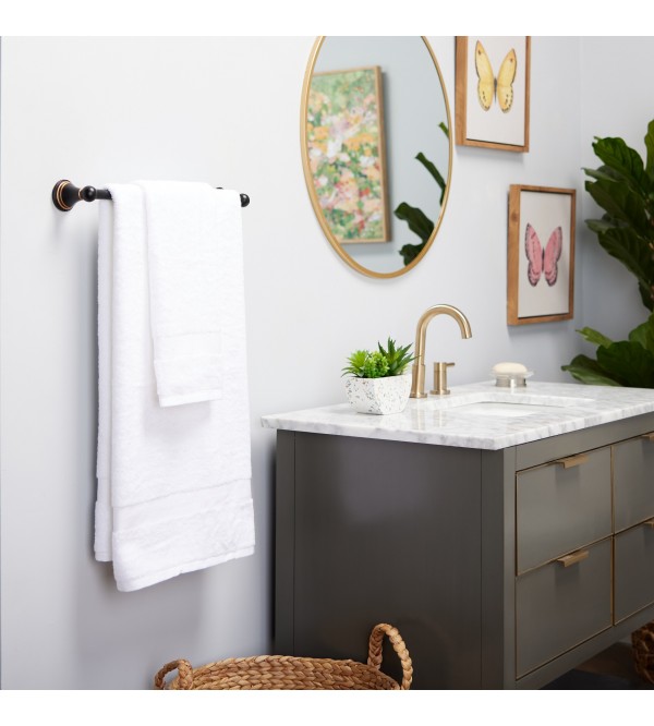 Bathroom Towels| allen + roth White Cotton Hand Towel - ID75397