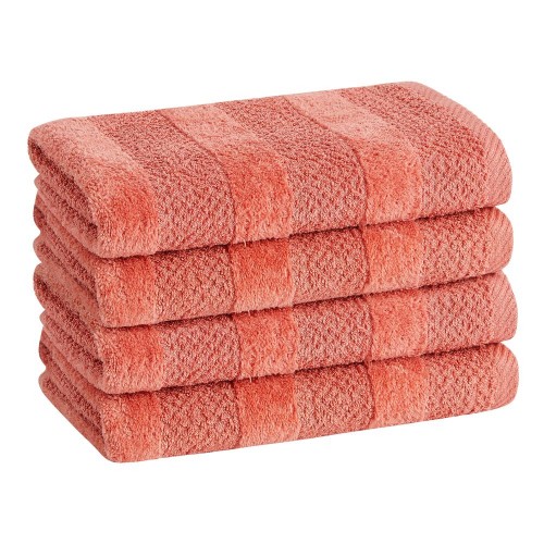 Bathroom Towels| Cannon 4-Piece Coral Cotton Hand Towel (Shear Bliss) - KO47235