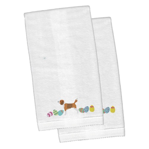 Bathroom Towels| Caroline's Treasures 2-Piece White Cotton Hand Towel (Dogs) - AG41344