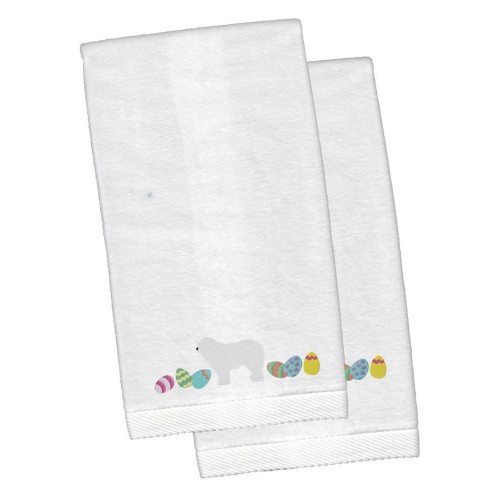 Bathroom Towels| Caroline's Treasures 2-Piece White Cotton Hand Towel (Dogs) - MH52399