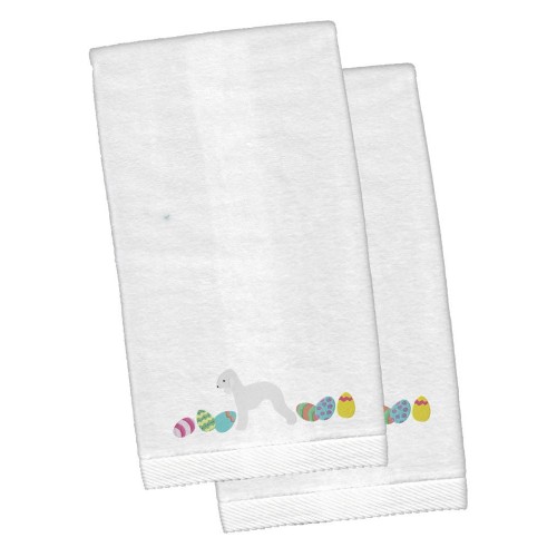Bathroom Towels| Caroline's Treasures 2-Piece White Cotton Hand Towel (Dogs) - TH16935