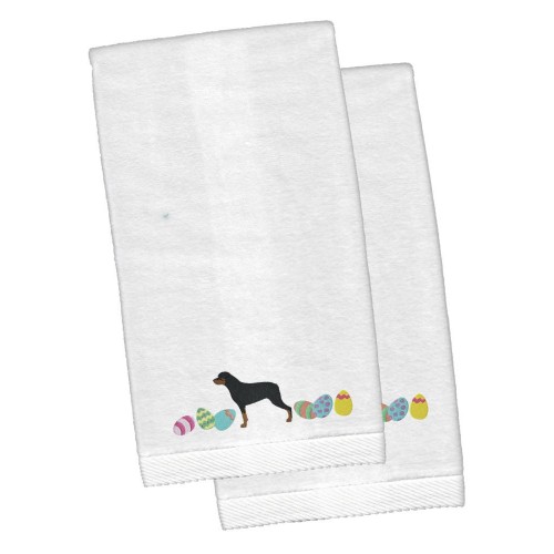 Bathroom Towels| Caroline's Treasures 2-Piece White Cotton Hand Towel (Dogs) - TY62811