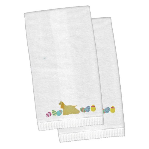 Bathroom Towels| Caroline's Treasures 2-Piece White Cotton Hand Towel (Dogs) - YR93156