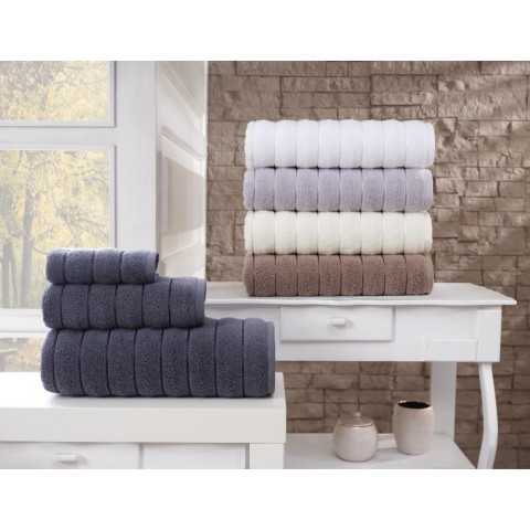 Bathroom Towels| Enchante Home 6-Piece White Turkish Cotton Bath Towel Set (Vague) - WI77916