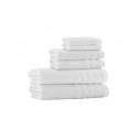 Bathroom Towels| Enchante Home 6-Piece White Turkish Cotton Bath Towel Set (Veta) - WC23713