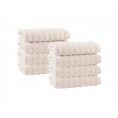 Bathroom Towels| Enchante Home 8-Piece Cream Turkish Cotton Hand Towel (Vague) - JC75530