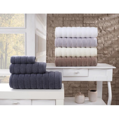 Bathroom Towels| Enchante Home 8-Piece Cream Turkish Cotton Hand Towel (Vague) - JC75530