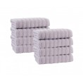 Bathroom Towels| Enchante Home 8-Piece Silver Turkish Cotton Hand Towel (Vague) - BW95403
