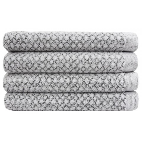 Bathroom Towels| Everplush 4-Piece Marble (White and Grey) Cotton Hand Towel (Chip Dye Towels) - BJ21132