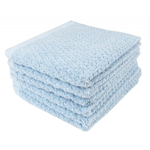 Bathroom Towels| Everplush 6-Piece Aquamarine Cotton Wash Cloth (Diamond Jacquard Towels) - IP31210