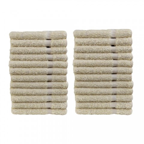 Bathroom Towels| Fibertone 24-Piece Beige Cotton Wash Cloth - TW91763