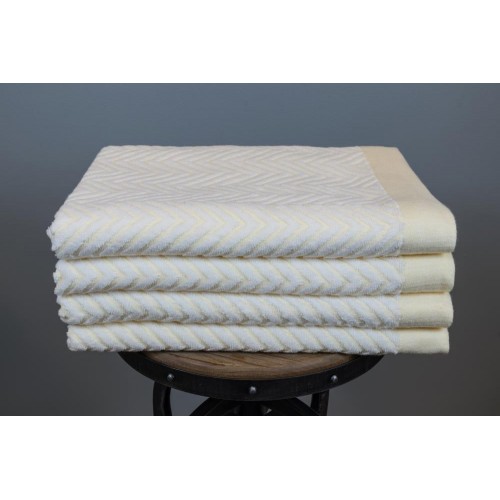 Bathroom Towels| Fibertone 4-Piece Sandstone Cotton Beach Towel - KP26767
