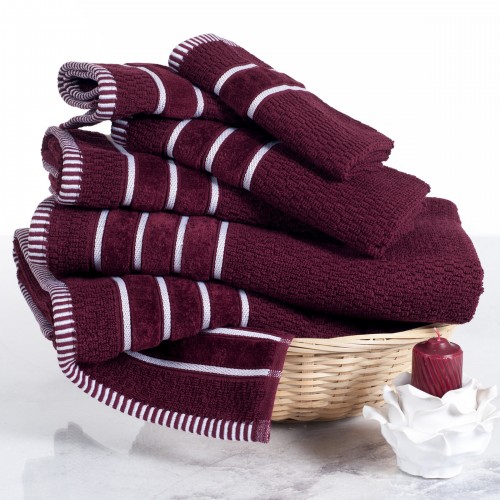 Bathroom Towels| Hastings Home 6-Piece Cotton Bath Towel Set (Bath Towels) - BT56872