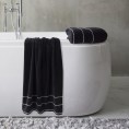 Bathroom Towels| Hastings Home Black/White Cotton Bath Towel Set (Hastings Home Bath Towels) - NG51278