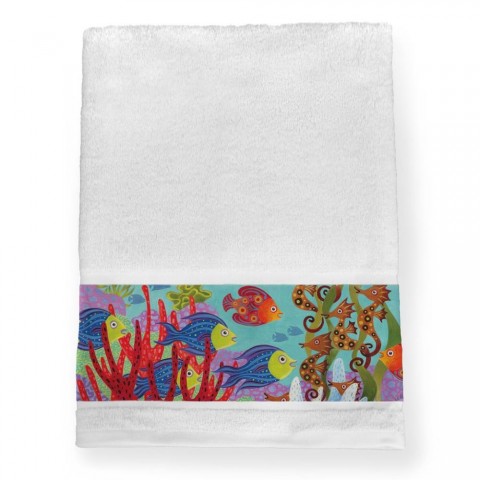 Bathroom Towels| Laural Home Multicolorcotton Cotton Bath Towel - RU26072