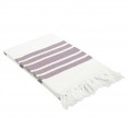 Bathroom Towels| Linum Home Textiles Lilac and White Turkish Cotton Beach Towel (Herringbone Beach Towel) - OY86901
