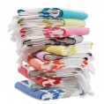 Bathroom Towels| Linum Home Textiles Lilac and White Turkish Cotton Beach Towel (Herringbone Beach Towel) - OY86901