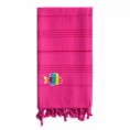 Bathroom Towels| Linum Home Textiles Pretty Pink Turkish Cotton Beach Towel (Summer Fun- Rainbow Fish) - NQ24657