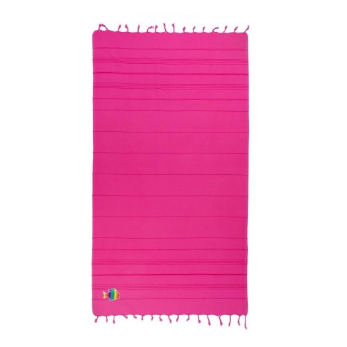 Bathroom Towels| Linum Home Textiles Pretty Pink Turkish Cotton Beach Towel (Summer Fun- Rainbow Fish) - NQ24657