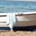 Bathroom Towels| Linum Home Textiles Soft Aqua/White Stripes Turkish Cotton Beach Towel (Alara) - DH95893