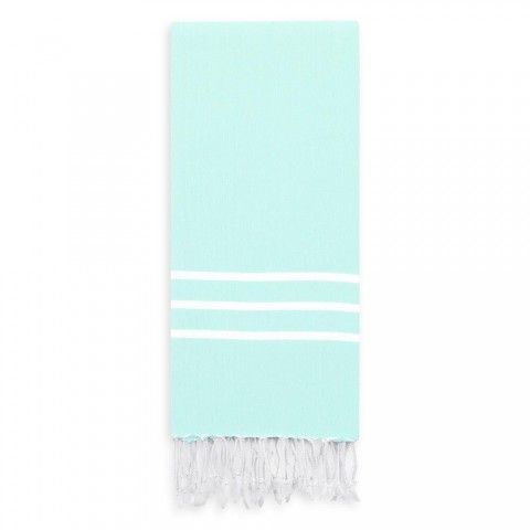 Bathroom Towels| Linum Home Textiles Soft Aqua/White Stripes Turkish Cotton Beach Towel (Alara) - DH95893
