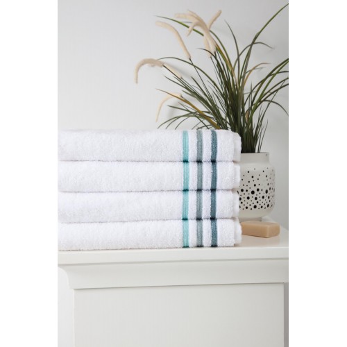 Bathroom Towels| OZAN PREMIUM HOME 4-Piece Green Turkish Cotton Bath Towel (Bedazzle) - RR14771