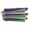 Bathroom Towels| Style Quarters White, Lilac and Mint Green Cotton Wash Cloth - QQ87447