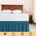 Bed Skirts| Subrtex Elegant Soft Replaceable Wrap Around Ruffled Bed Skirt(Full, Peacock Blue) - WR64244